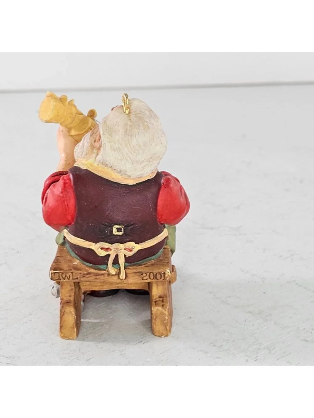 Hallmark Keepsake 2001 Santa Carving Nutcracker Ornament Christmas Decoration